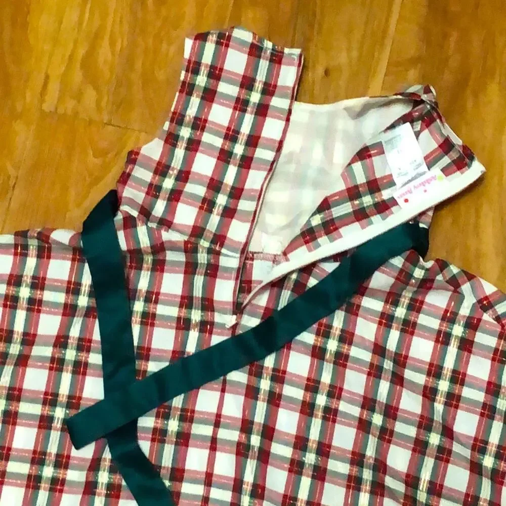 Ashley Ann Girl’s Plaid Festive Holiday Dress Size 4T